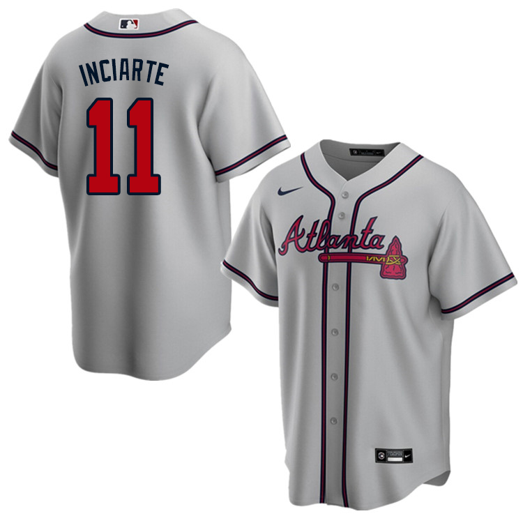 Nike Men #11 Ender Inciarte Atlanta Braves Baseball Jerseys Sale-Gray